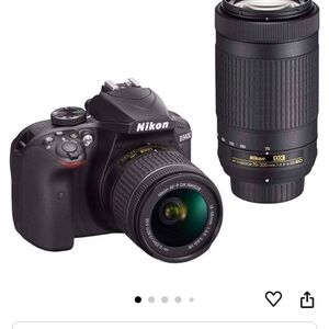 Nikon DSLR D3400 Camera Including Two Lenses, SD Card and Wireless Remote